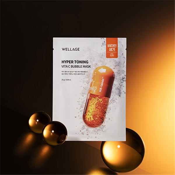 Wellage Hyper Toning Vita C Bubble Mask 5 masks