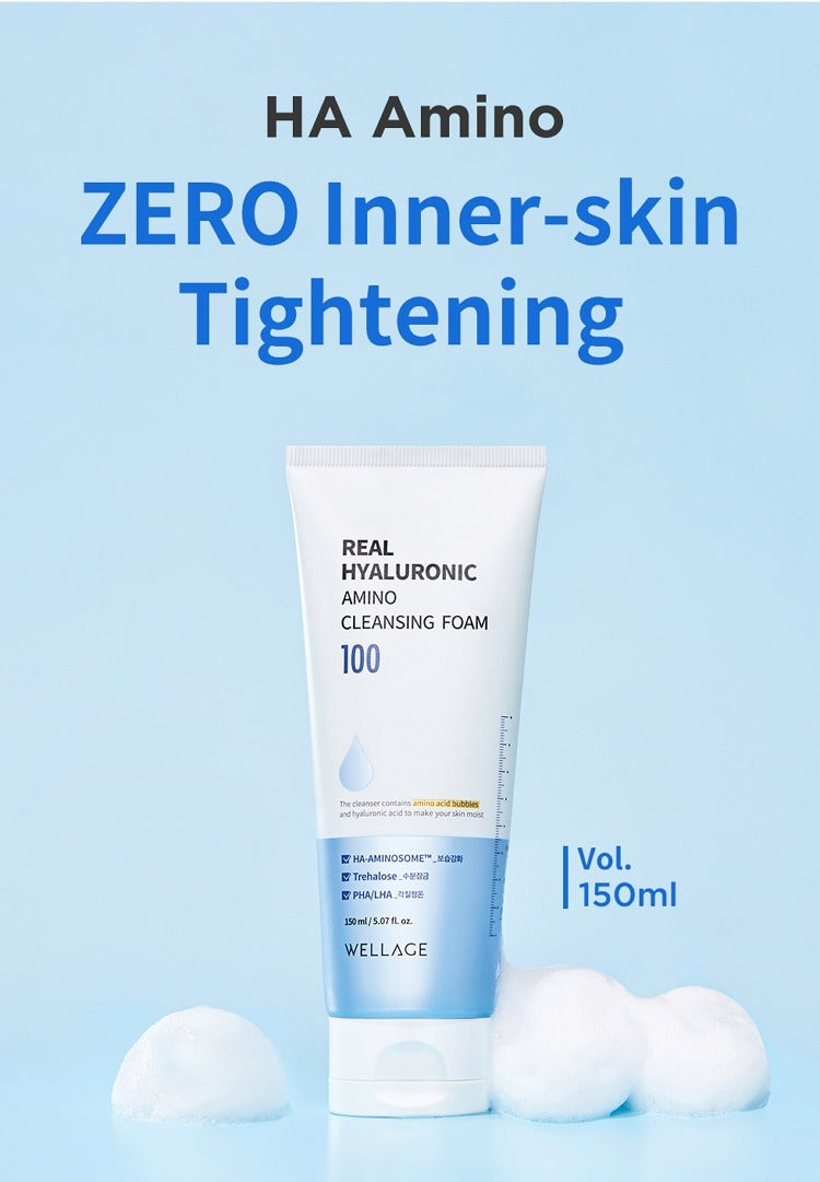 Wellage Real Hyaluronic Amino Cleansing Foam 150ml