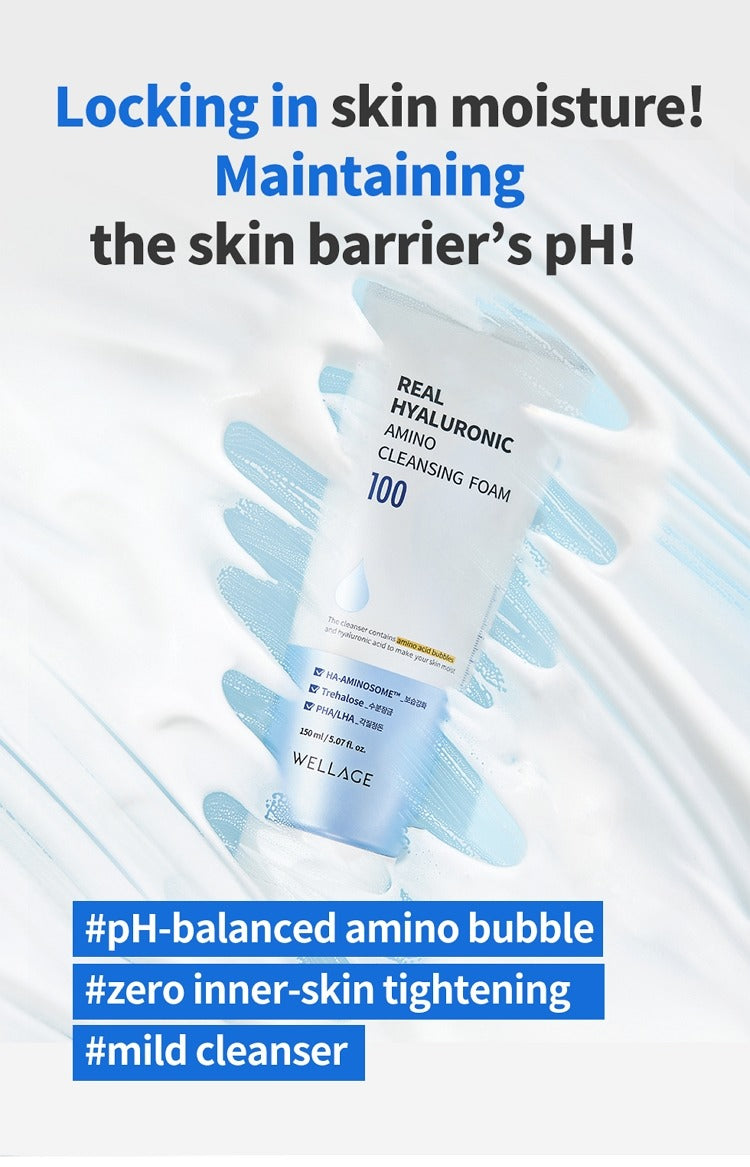 Wellage Real Hyaluronic Amino Cleansing Foam 150ml