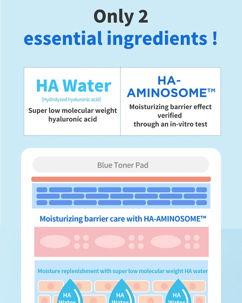 Wellage Real Hyaluronic Blue Toner Pad 70 Pads