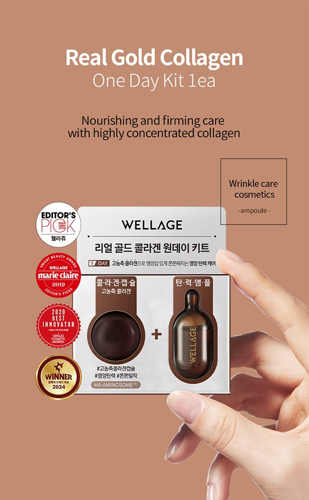 Wellage Real Gold Collagen One Day Kit (7 Capsules)