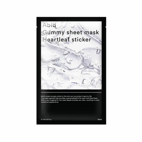 ABIB Gummy Sheet Mask (Heartleaf Sticker) - 1pack(10pcs)