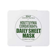 DERMA FACTORY EDLP Houttuynia Cordata 84% Daily Sheet Mask - 1pack (30pcs)