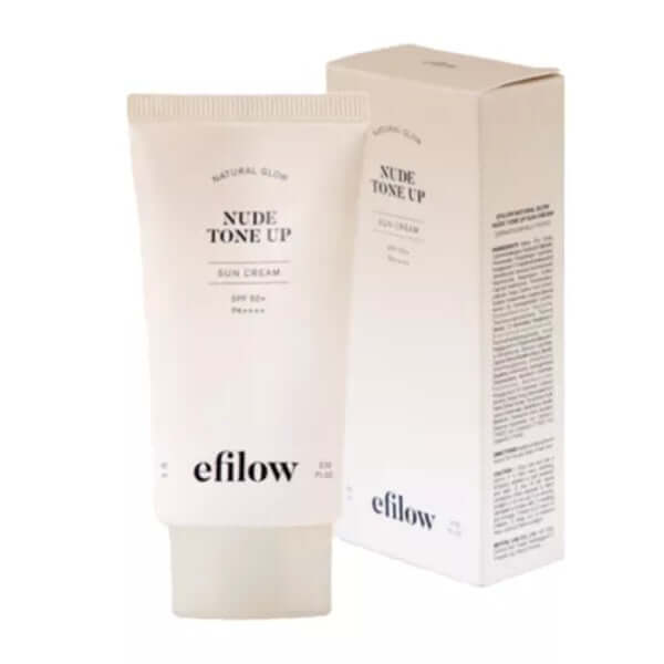 efilow Natural Glow Nude Tone Up Sun Cream - 60ml (SPF50+ PA++++)