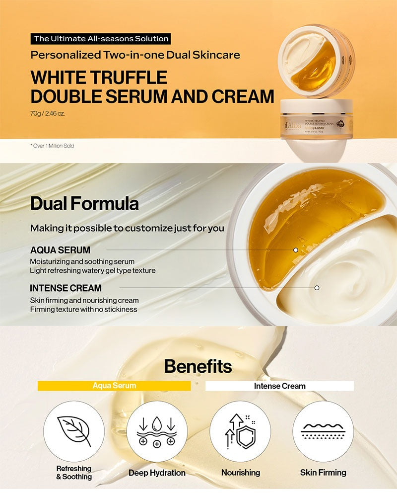 d'Alba White Truffle Double Serum & Cream 70g