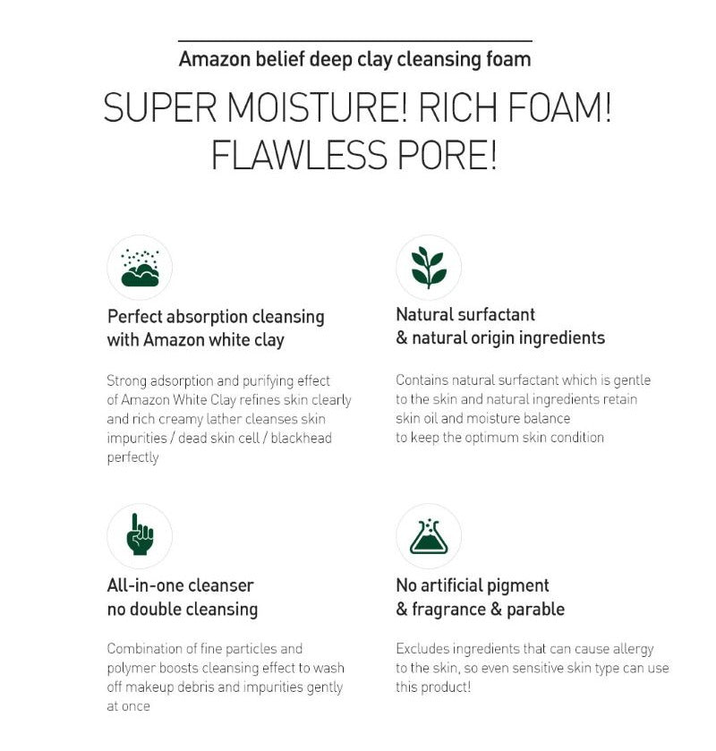 Daymellow Amazon Belief Deep Clay Cleansing Foam 150ml