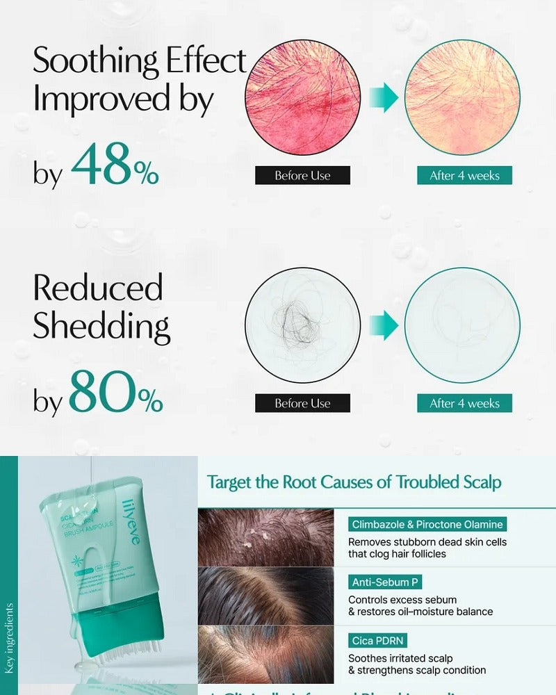 lilyeve Scalp:Turn CICA PDRN Brush Ampoule Mini 30ml