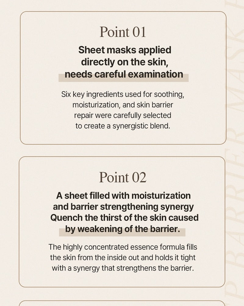 mixsoon Master Deep Barrier Mask 30g × 5 Sheets