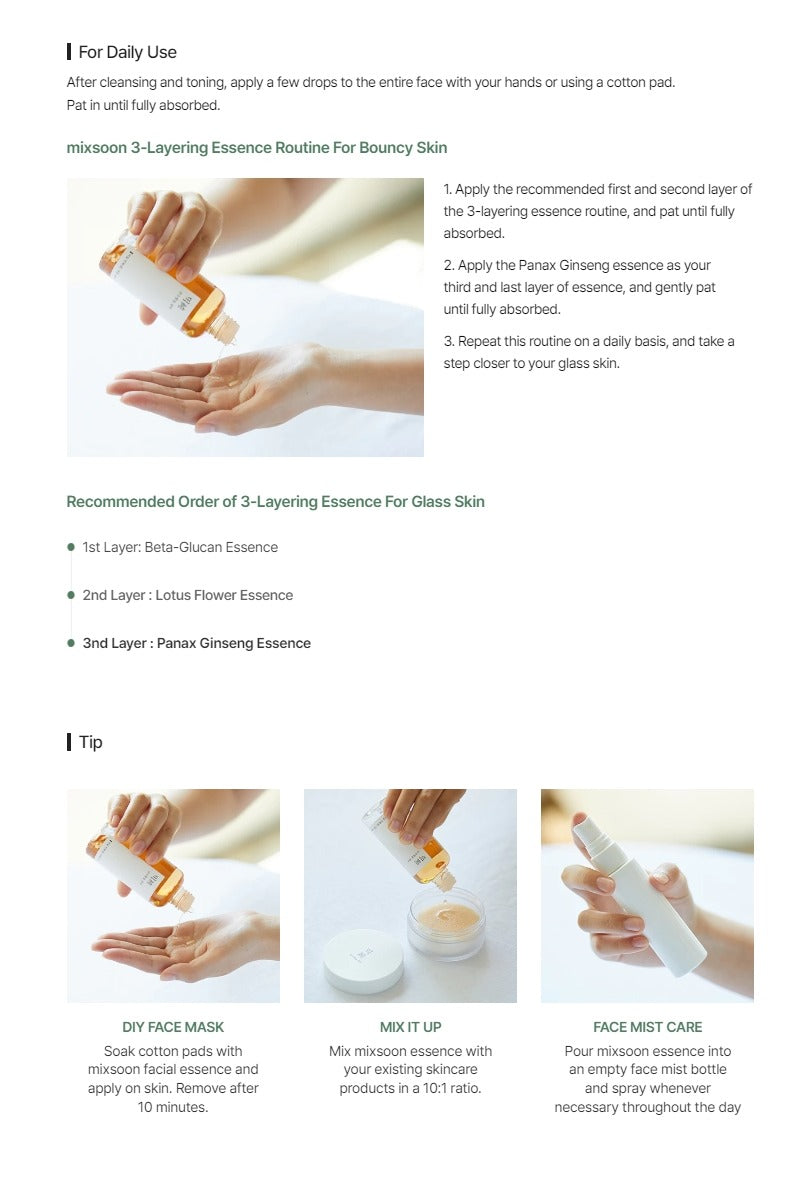 mixsoon Panax Ginseng Root Essence 100ml