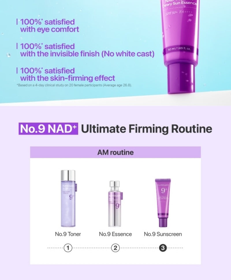 numbuzin No.9 NAD+ Peptide Dewy Sun Essence 50ml