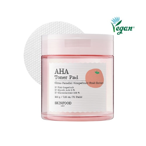 SKINFOOD Pink Grapefruit AHA Toner Pad 70 Pads